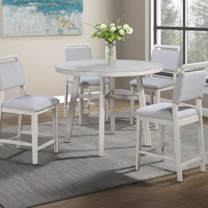 BLANCHE round counter height dining set with upholstered chairs