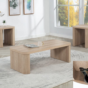 Ashton 3-piece cocktail table set with modern oak finish