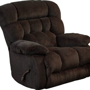 4765 Daly Chocolate recliner chair with plush cushioning, polyester fabric, and manual reclining function