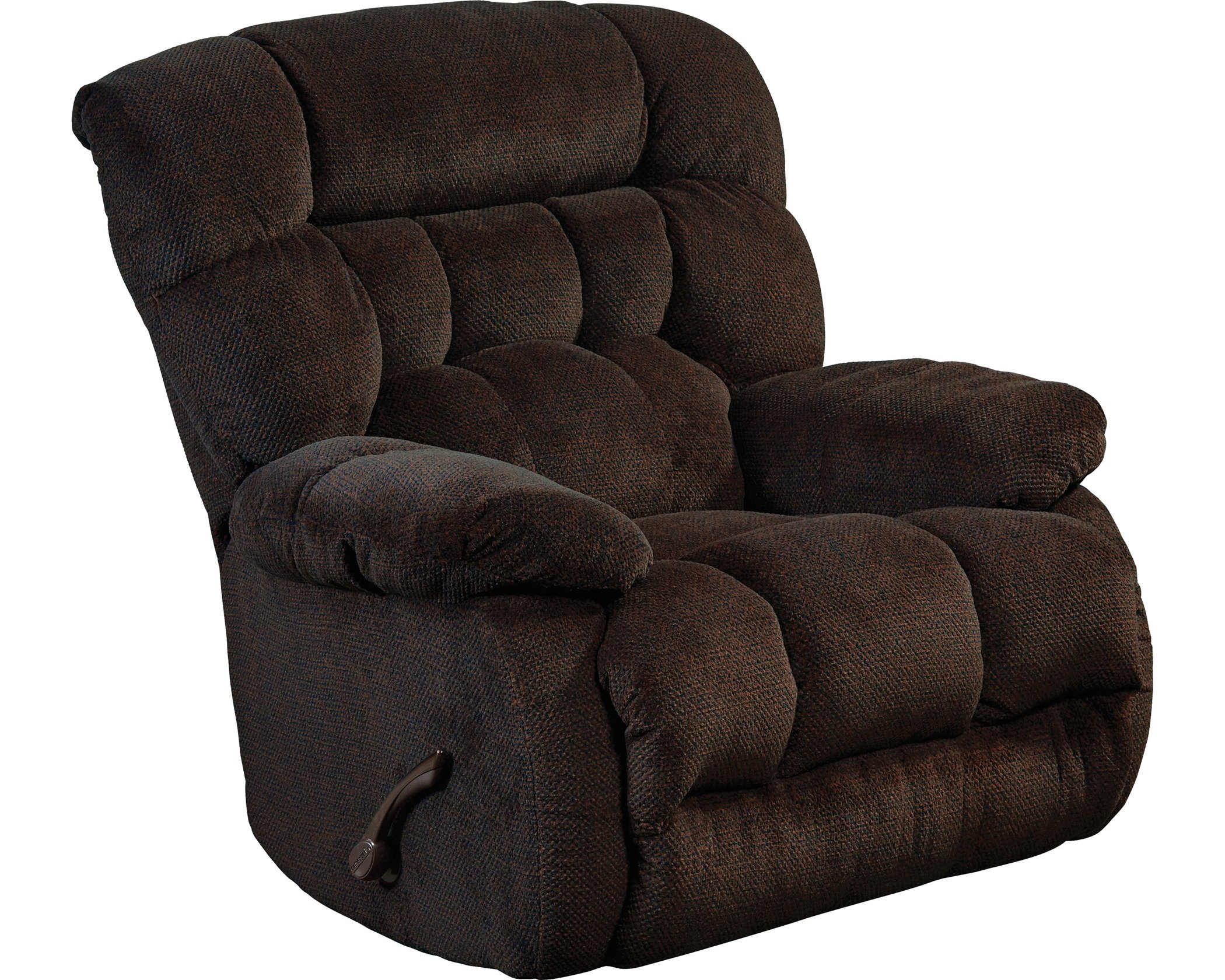4765 Daly Chocolate recliner chair with plush cushioning, polyester fabric, and manual reclining function