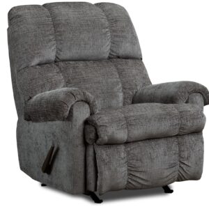 9010-305 Gerald Grey recliner chair with soft fabric upholstery and manual reclining function
