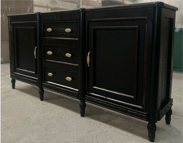Madrid Black and Gold Sideboard