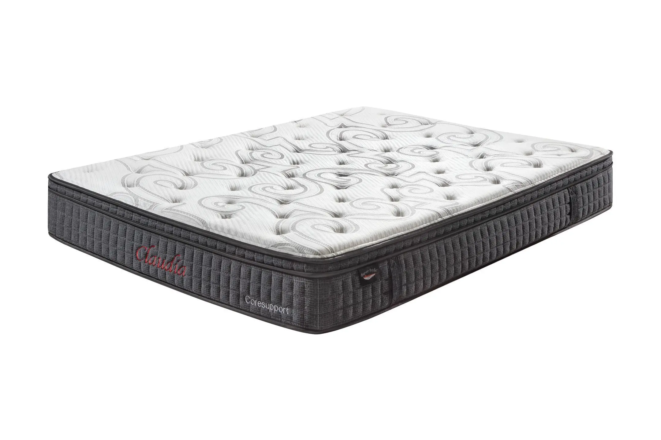 super pedic claudia euro top mattress with pocket coils and cooling gel memory foam