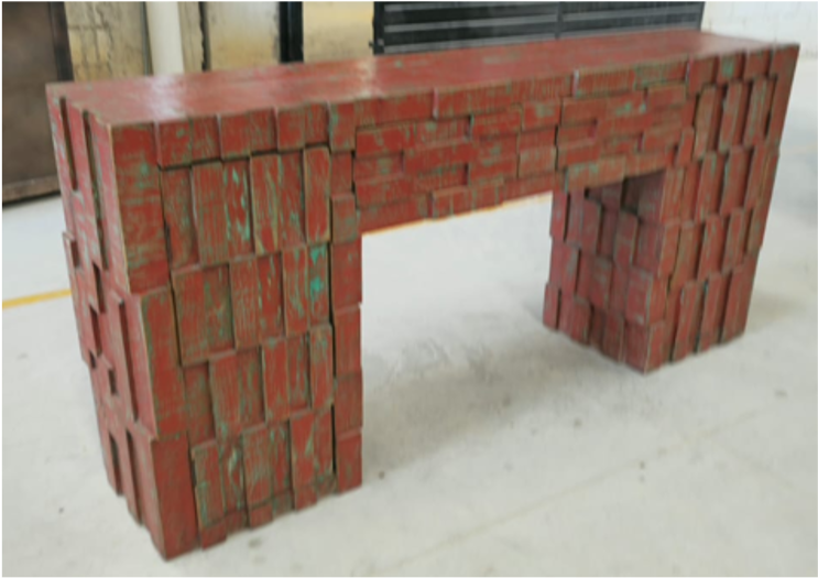 Aztec Brick Console / Sideboard Table