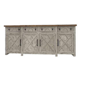 San Marcos 4-Door Sideboard – White Wash Finish